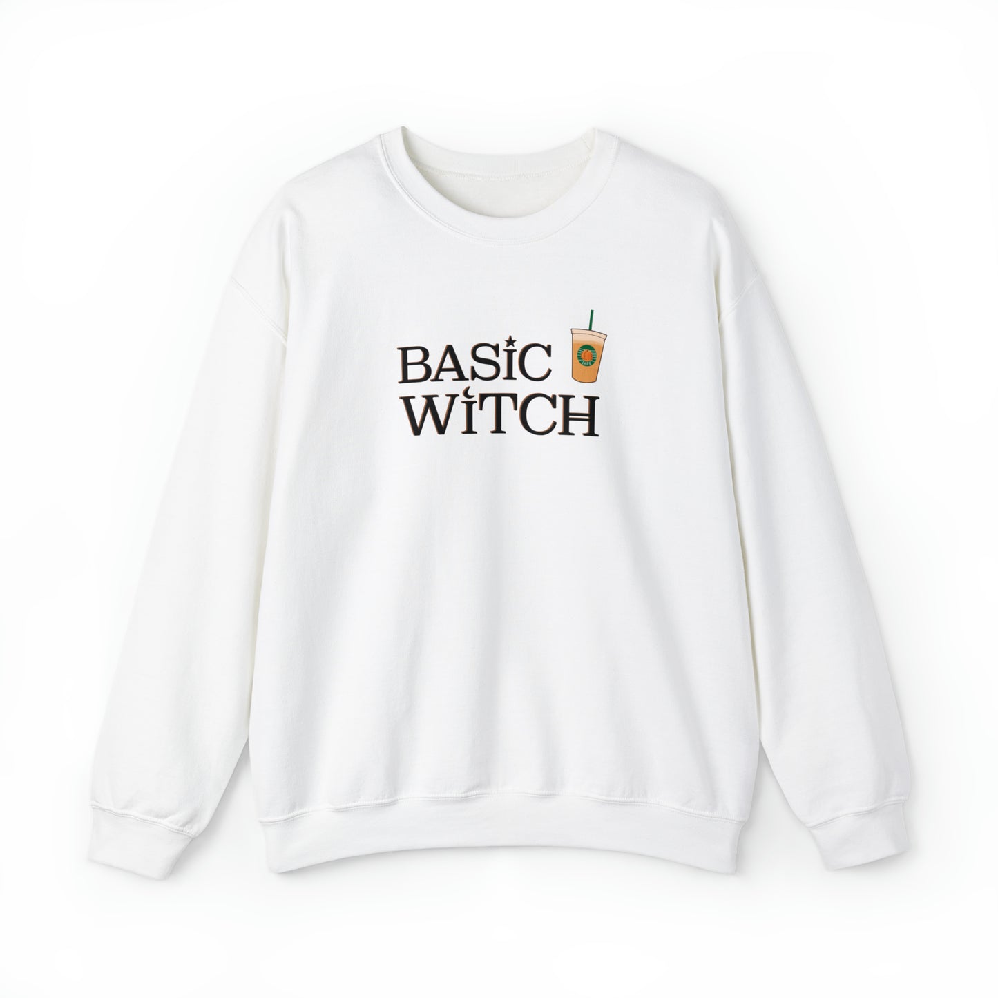 Basic Witch Halloween Tee Unisex Heavy Blend™ Crewneck Sweatshirt