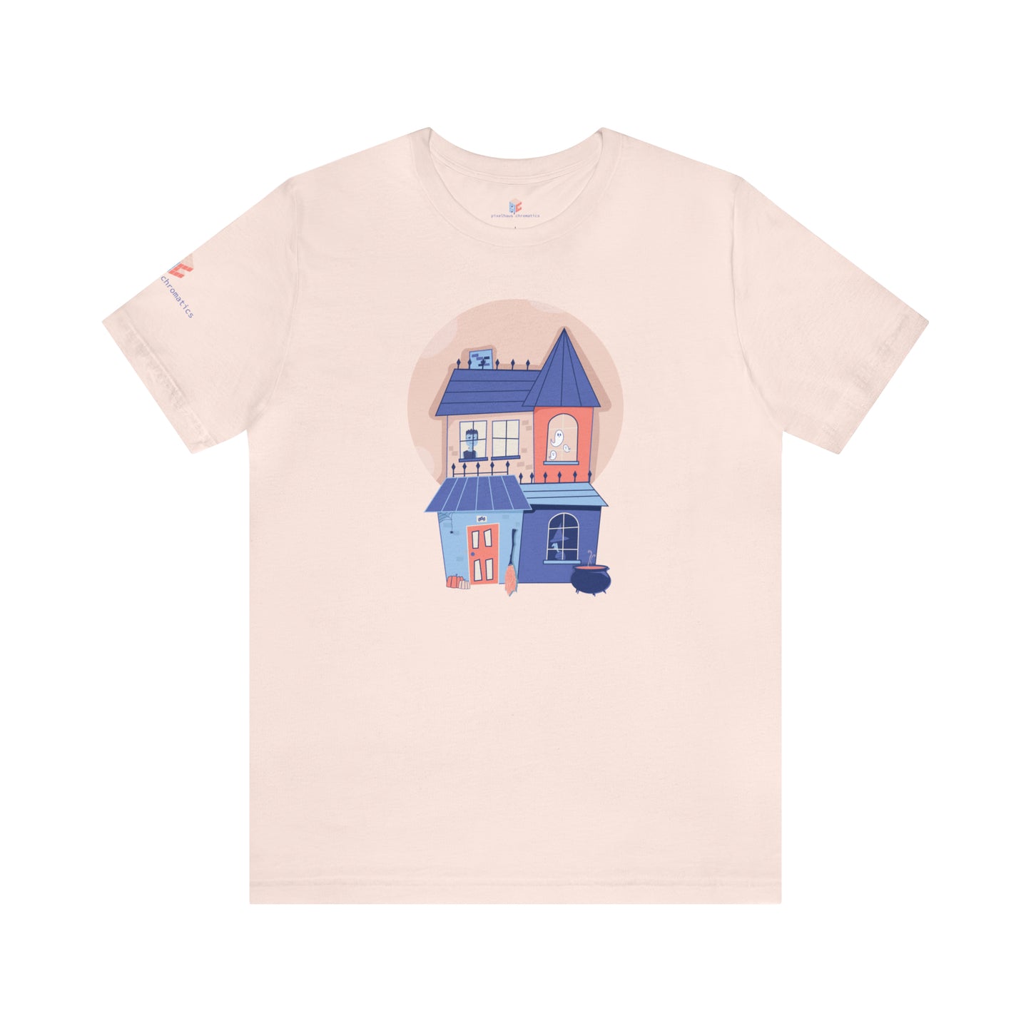 Haunted House Jersey Short Sleeve Tee for women, halloween shirts for men, funny halloween, plus size fall outfits, plus size fashion, cute halloween costumes, halloween shirts for mom, halloween shirts for dad