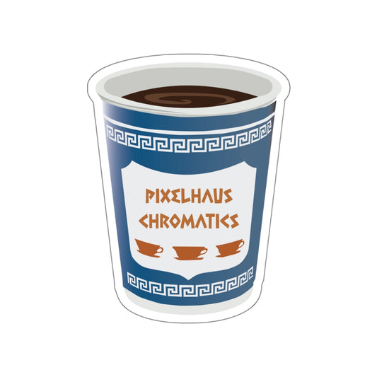 Greek Coffee Cup Sticker