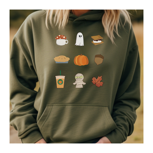 All Things Nice Unisex Heavy Blend™ Hooded Sweatshirt, cute fall hoodies, fall hoodies, pumpkins, fall harvest, fall outfit ideas, plus size tops for fall, plus size fall outfit, outfit inspo, fall wardrobe ideas