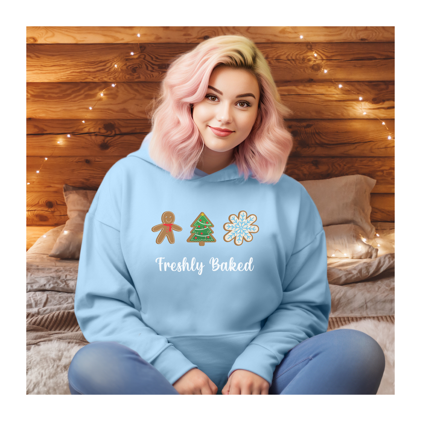 Freshly Baked Christmas Cookie Hoodie, christmas sweatshirt, funny christmas sweater, christmas cookies, santa's cookies, christmas casual outfit, christmas sweater womens, womens christmas hoodie, mens christmas hoodie, christmas sweater for men,