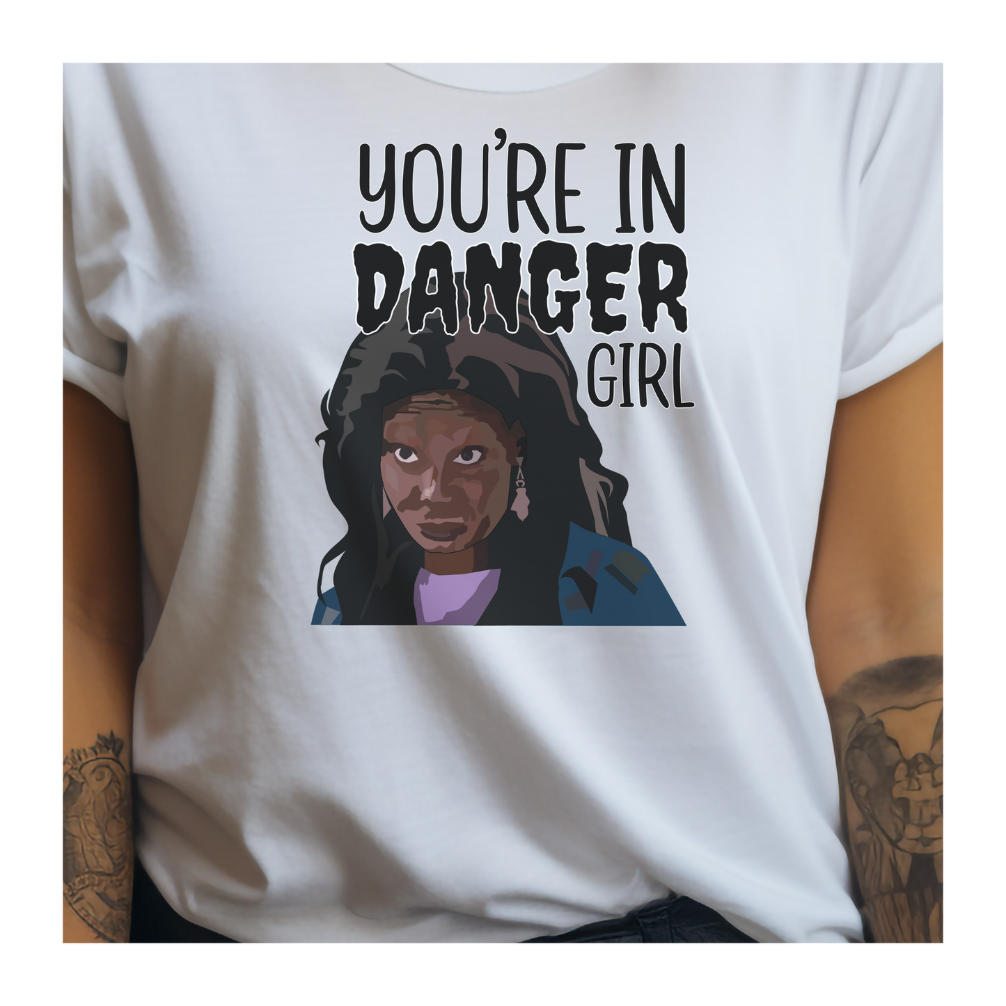 Whoopi - You're in Danger Girl Unisex Heavy Cotton Tee