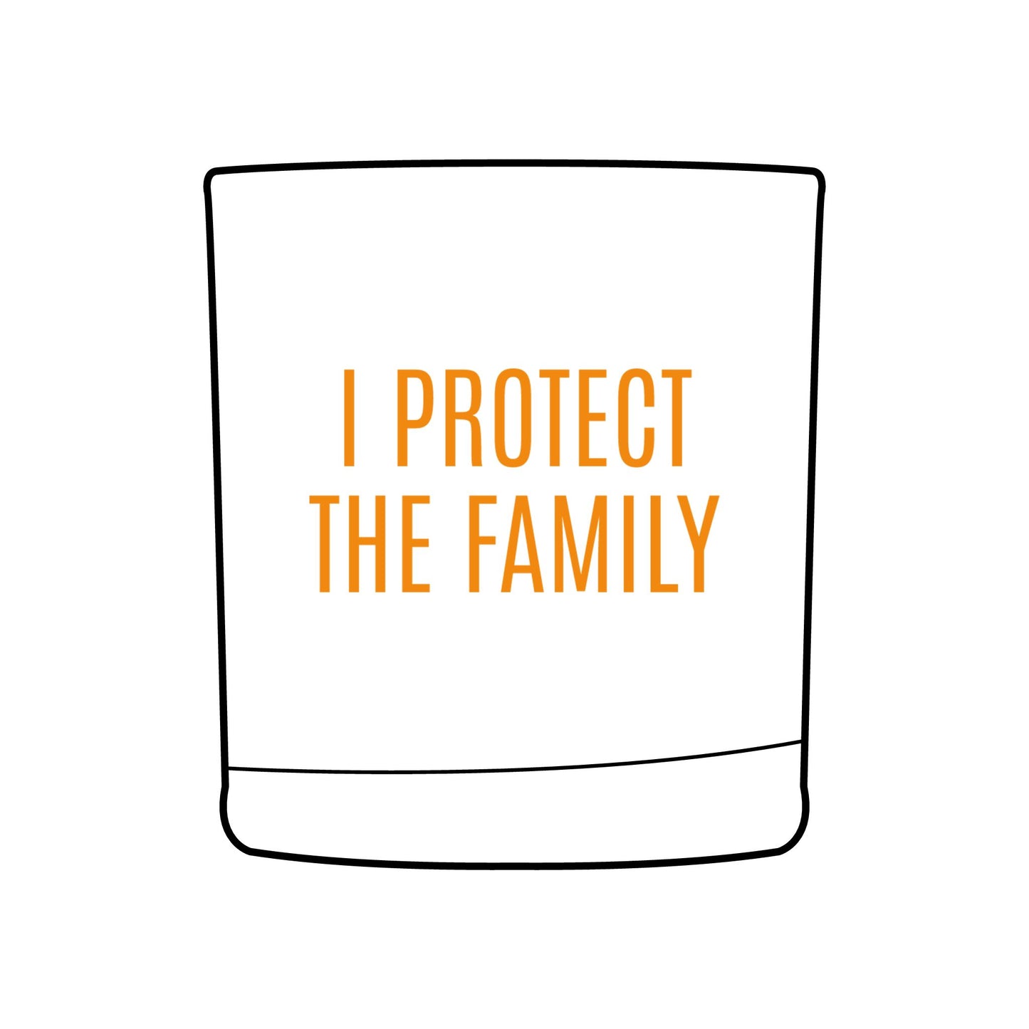 Whiskey Glass, 10.5oz (Protect the Family)